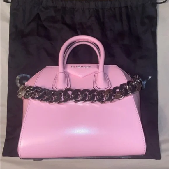 Givenchy Pink Mini Antigona Chain Bag - Picture 8 of 10